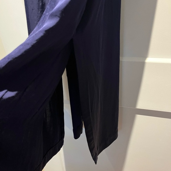 & Other Stories Satin Double Strap Minimalist Deep Blue Midi Dress - Picture 4 of 8